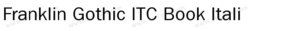 Franklin Gothic ITC Book Italic BT字体转换